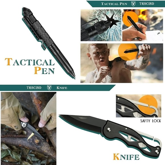 13 in 1 Multi-Tool Kit Hunting Camping Gear Survival Tool Outdoor for Men Gift - Picture 2 of 6